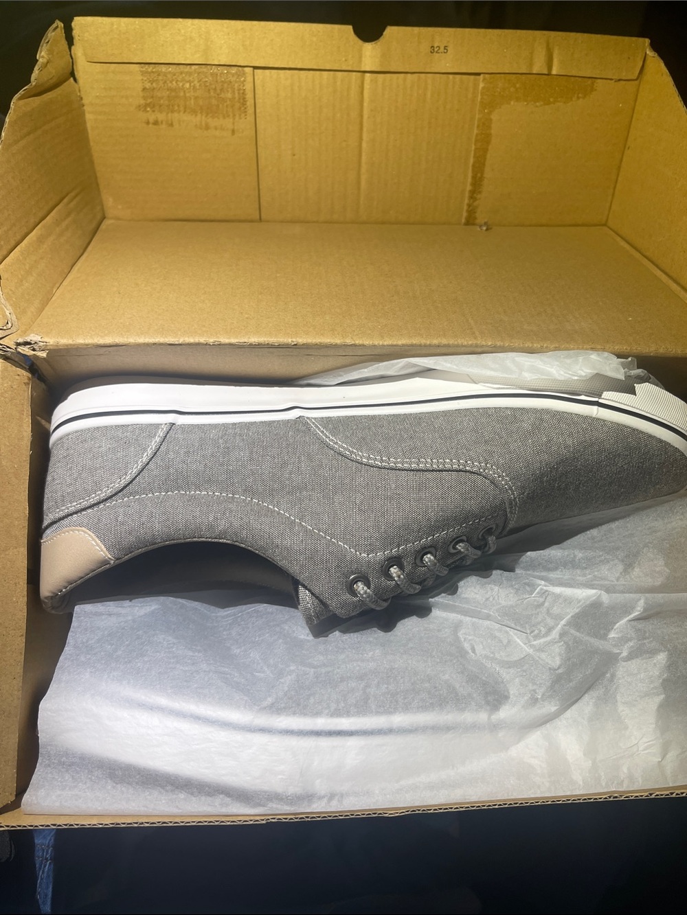 Men's Gray Canvas Sneakers - Casual Lace-Up Tober (coffee)